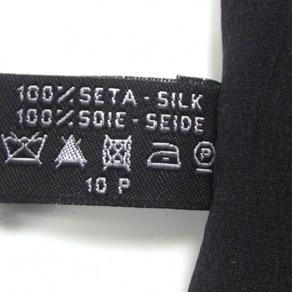 Chanel Long Silk CC Logo Stitched Scarf Black 5 of 5
