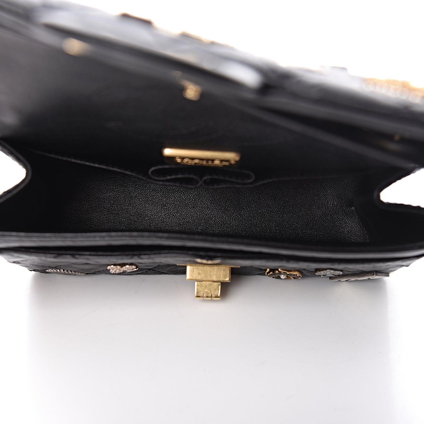 Aged Calfskin Casino 2.55 Reissue 224 Flap Black