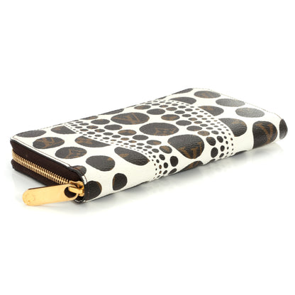 Louis Vuitton Monogram Kusama Pumpkin Dots Zippy Wallet White 3 of 6