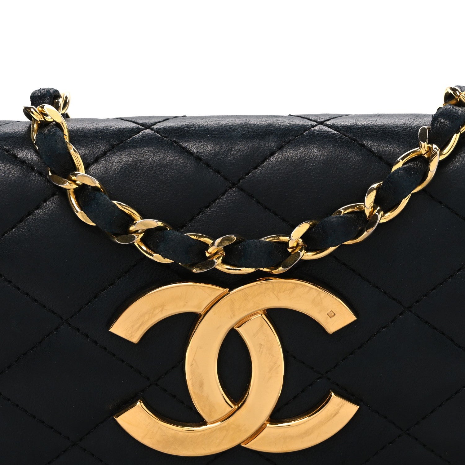 Chanel Lambskin Quilted Jumbo CC Small Single Flap Black 9 of 12