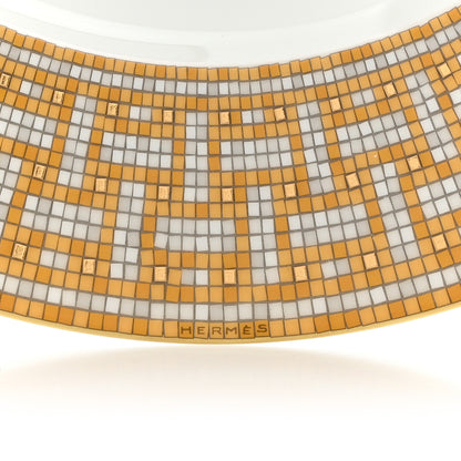 Hermes Porcelain Mosaique Au 24 Gold Dinner Plate Set of 2 4 of 8