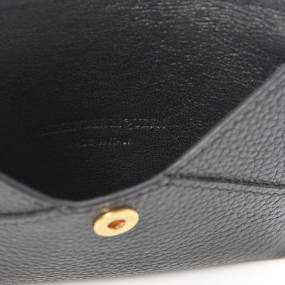 Alexander McQueen Calfskin Skull Envelope Card Holder Black 7 of 7