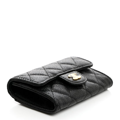 Chanel Caviar Quilted Flap Card Holder Wallet Black 4 of 9