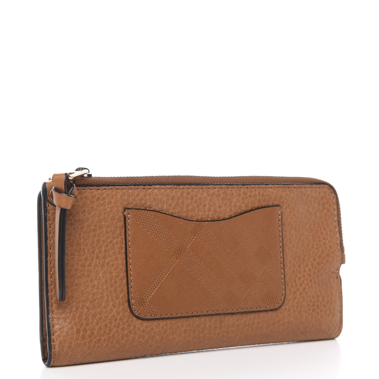 Burberry Calfskin Check Embossed Lexi Wallet Tan 3 of 8