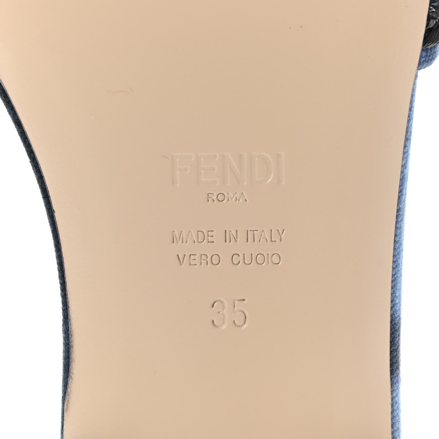 Fendi Canvas Floral Print Logo Flat Slide Sandals 35 Sagittarius Black 7 of 7