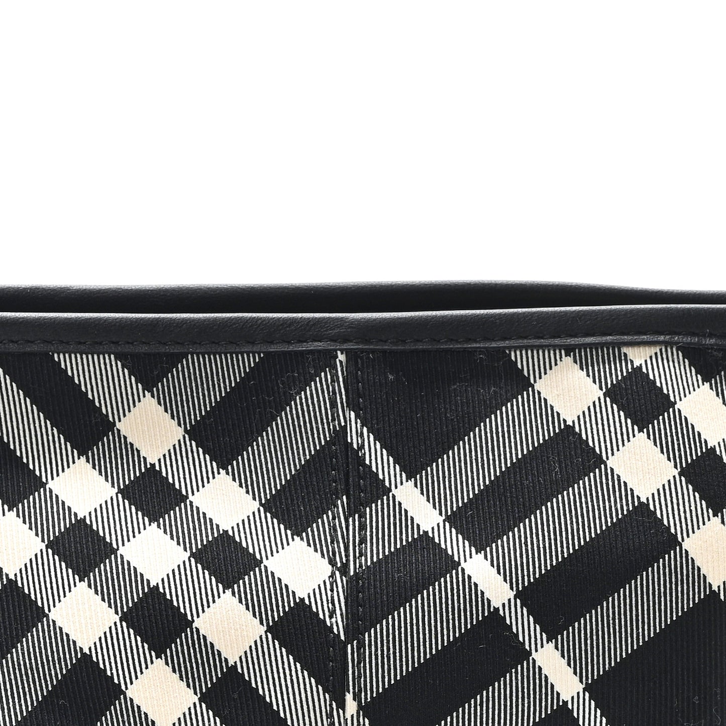 Essential Check Simple Zip Baguette Black Calico