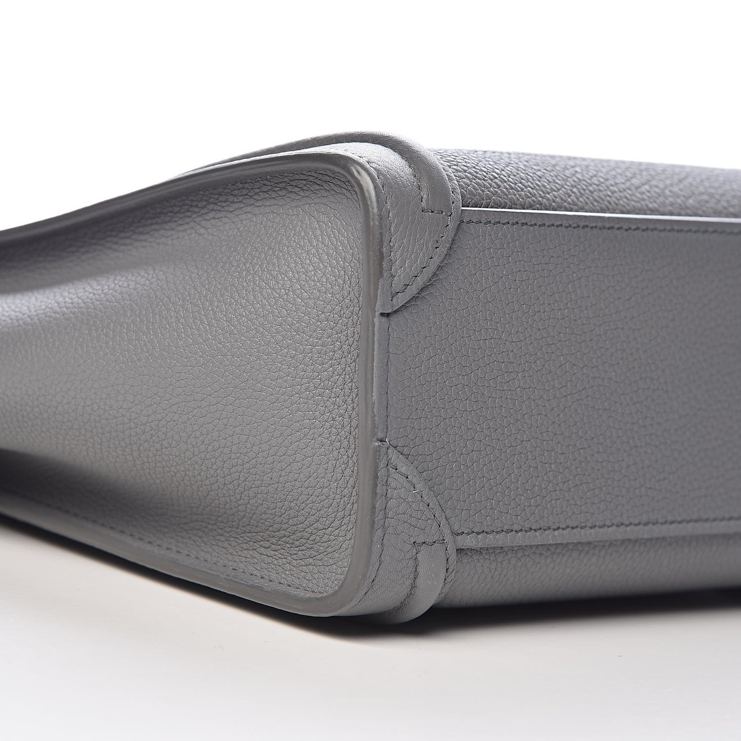 Baby Drummed Calfskin Nano Luggage Kohl