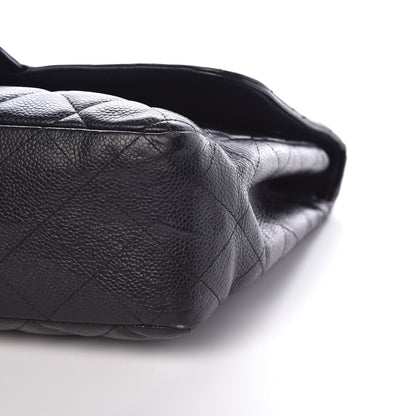 Chanel Caviar Quilted Jumbo Single Flap Black 17 of 18