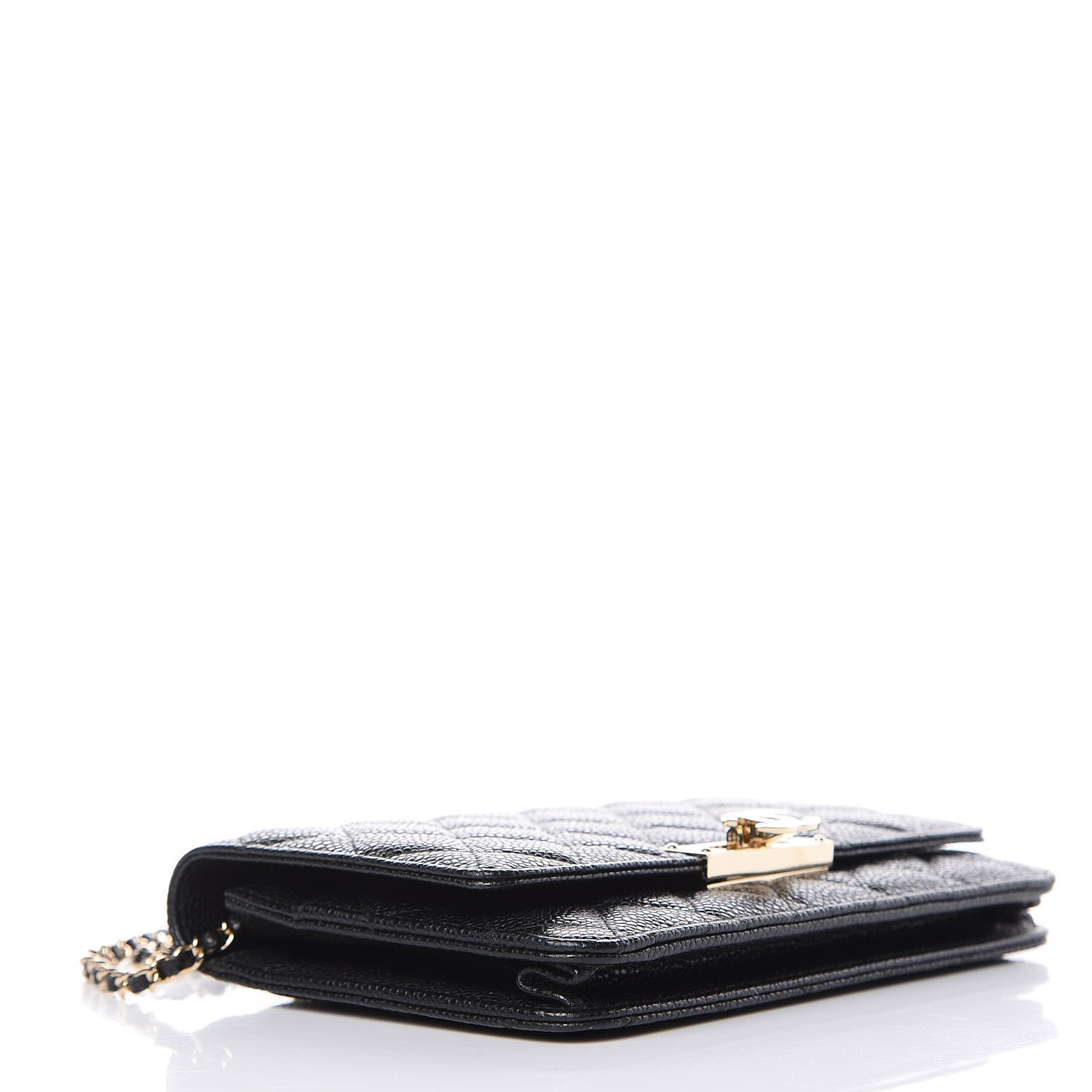 Chanel Caviar Quilted Golden Class Wallet On Chain WOC Black 4 of 11
