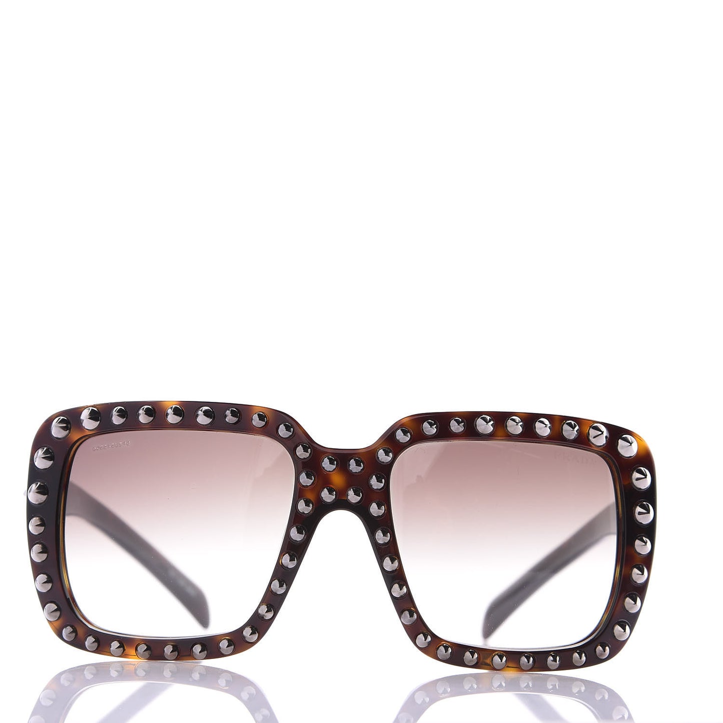 Square Studded Ornate Sunglasses SPR 30Q Tortoise