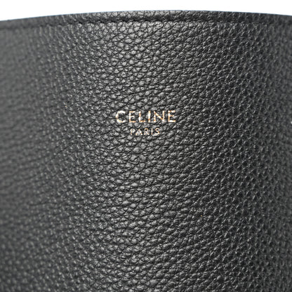Celine Soft Grained Calfskin Small Belt Cabas Phantom Black 6 of 10