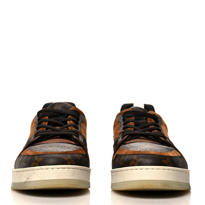 Louis Vuitton Calfskin Embossed Monogram Mens Sneakers 8 Koran Brown 2 of 7