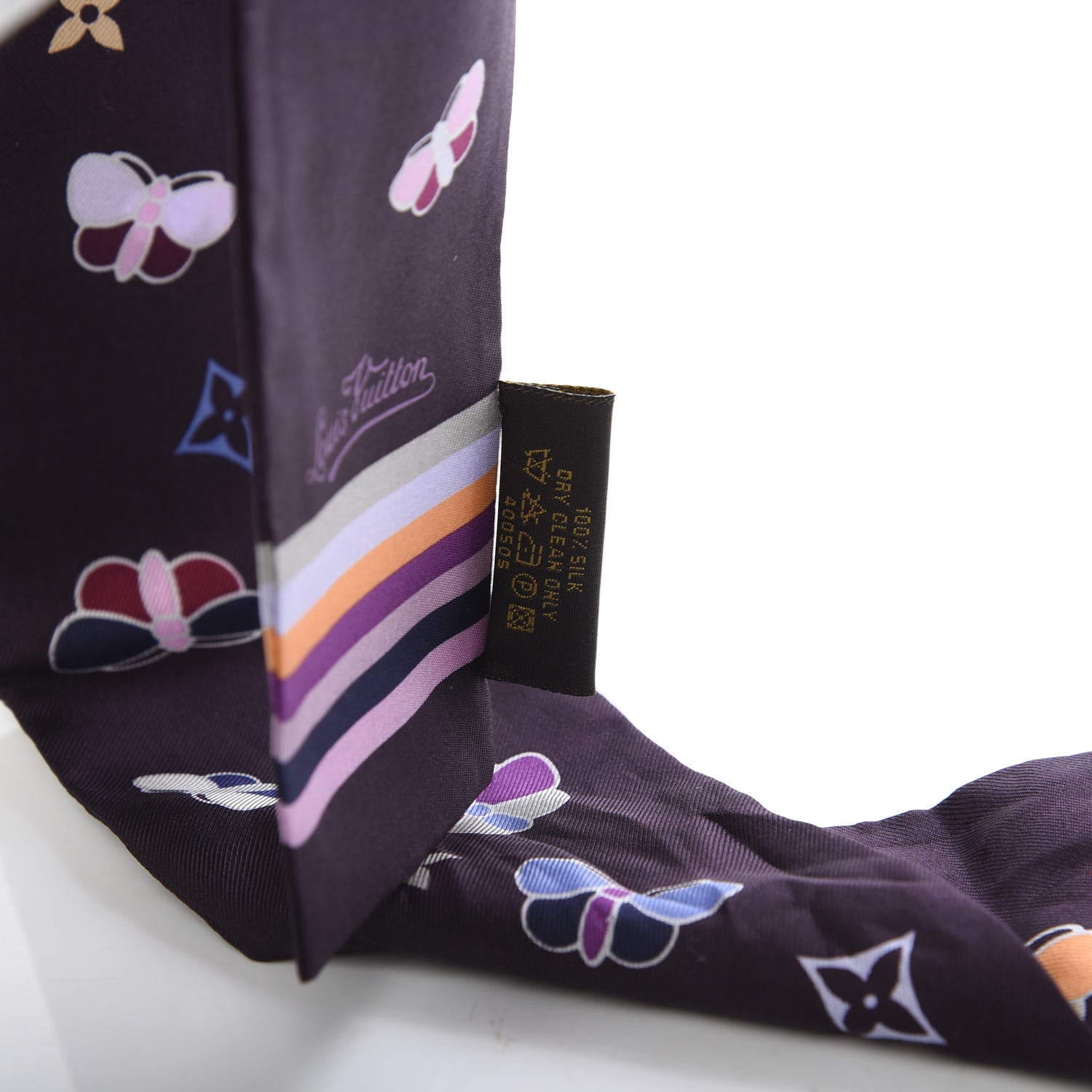 Louis Vuitton Silk Papillon Butterfly Bandeau Violet 4 of 5