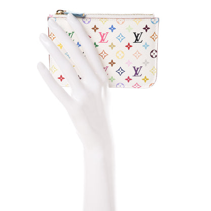 Louis Vuitton Monogram Multicolor Key Pouch White Litchi 2 of 11