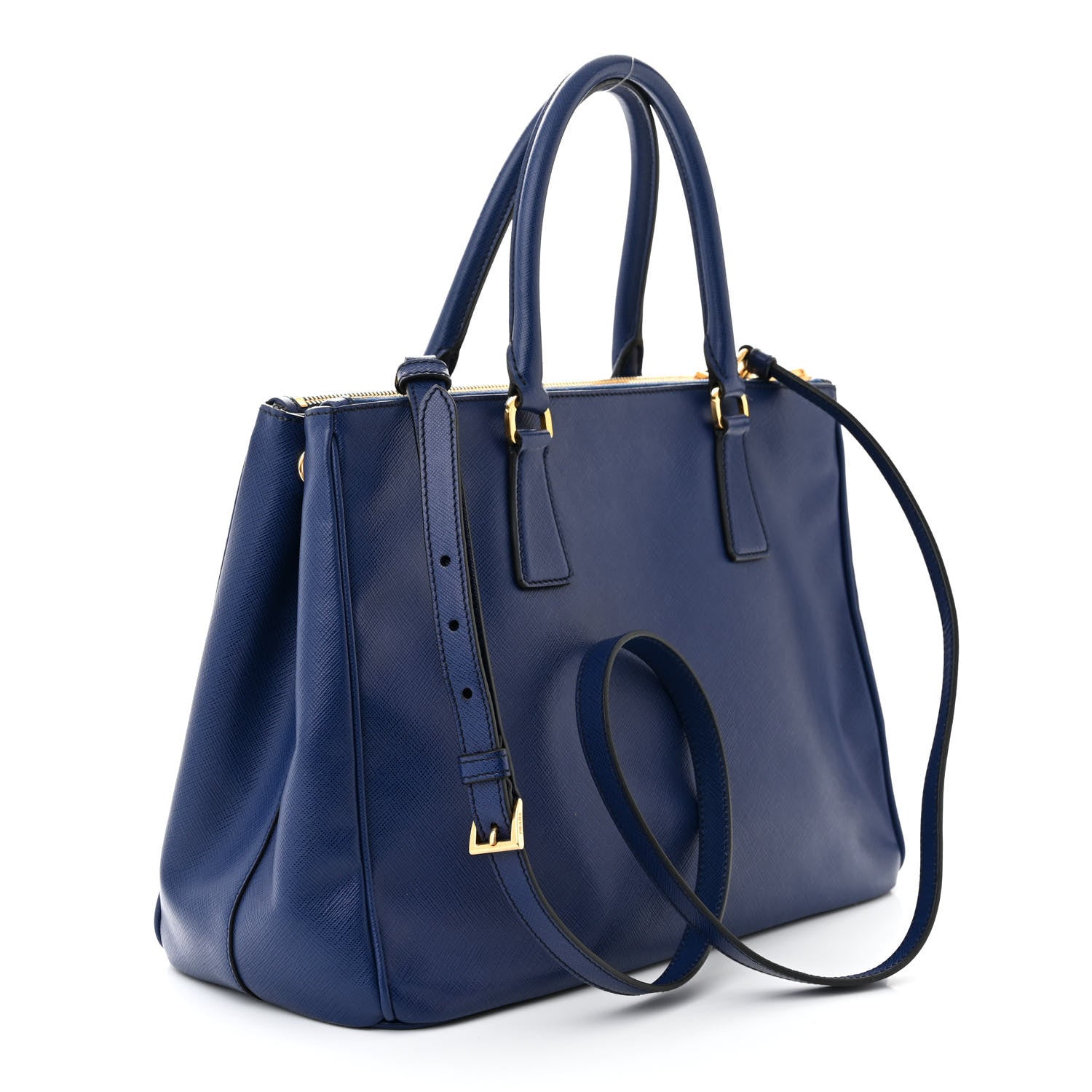 Prada Saffiano Medium Galleria Double Zip Tote Bluette 3 of 15