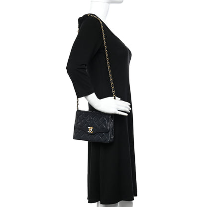 Chanel Lambskin Quilted Mini Square Flap Bag Navy 2 of 13