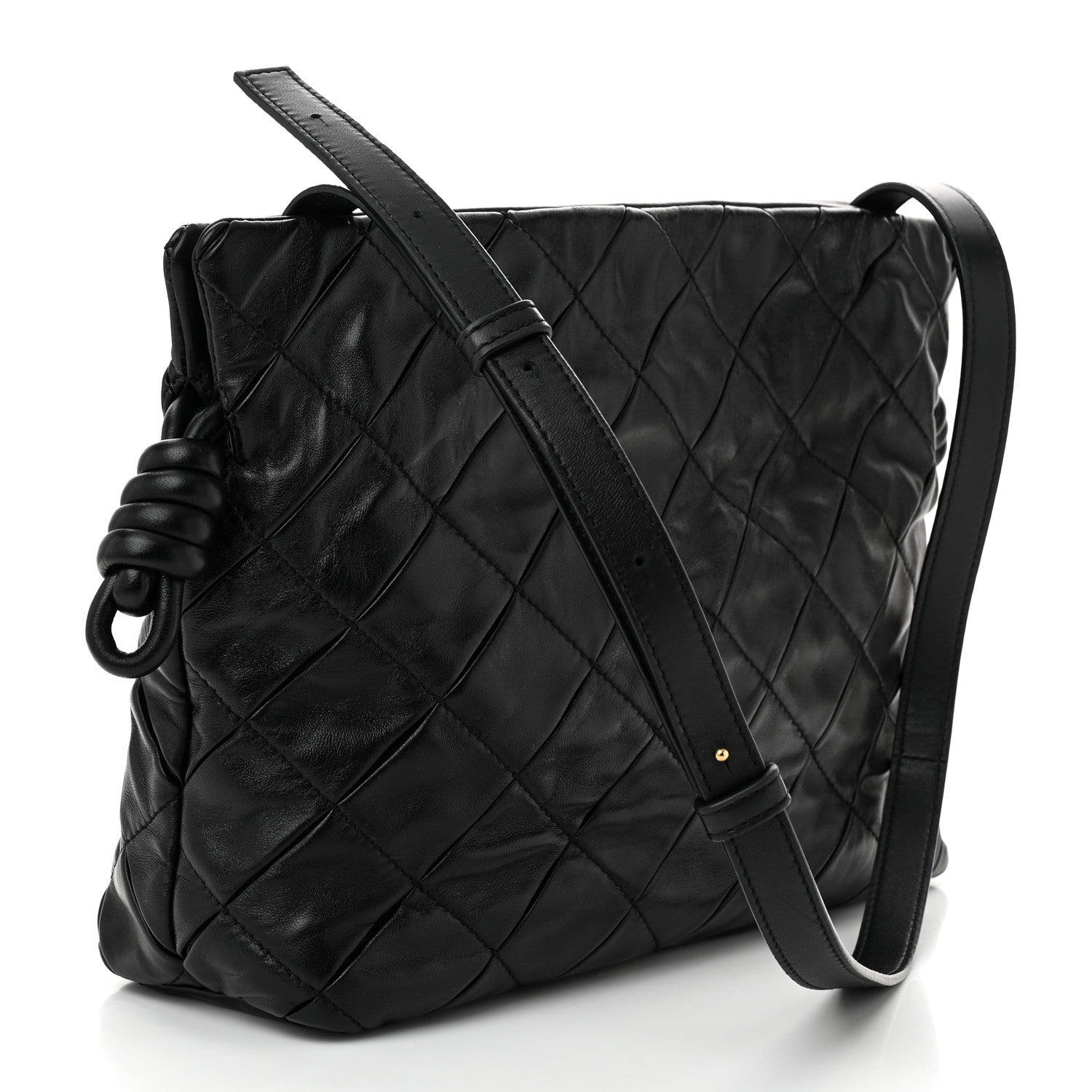 Loewe Nappa Pleated Small Flamenco Knot Bag Black 3 of 9