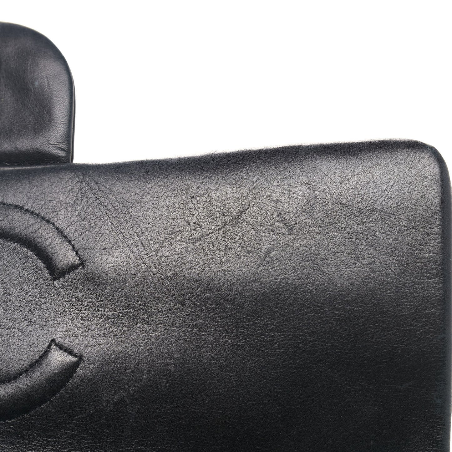 Lambskin Quilted XL Jumbo Single Flap Black