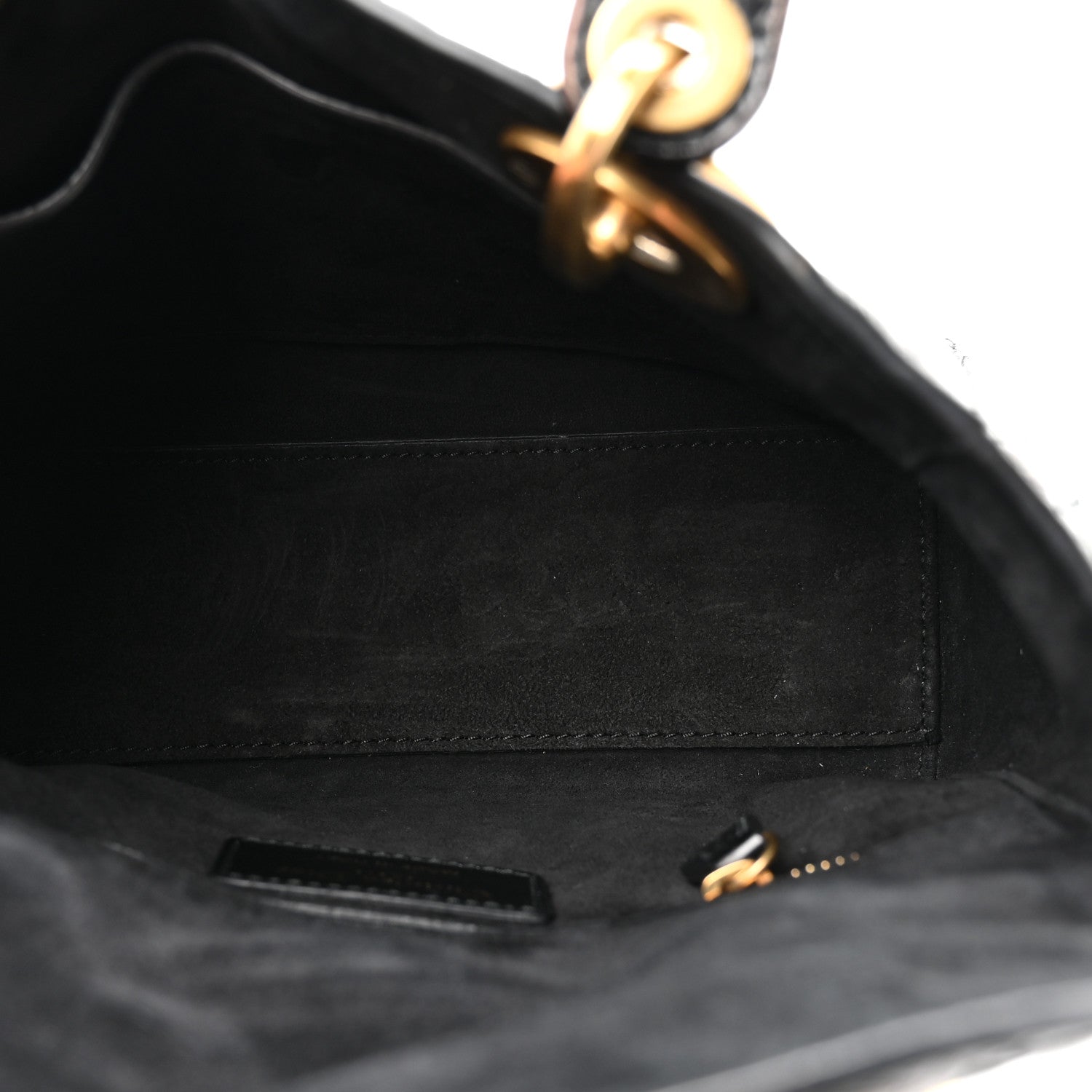 Christian Dior Crinkled Patent Cannage Small Lucky Badges My Lady Dior Black 5 of 13