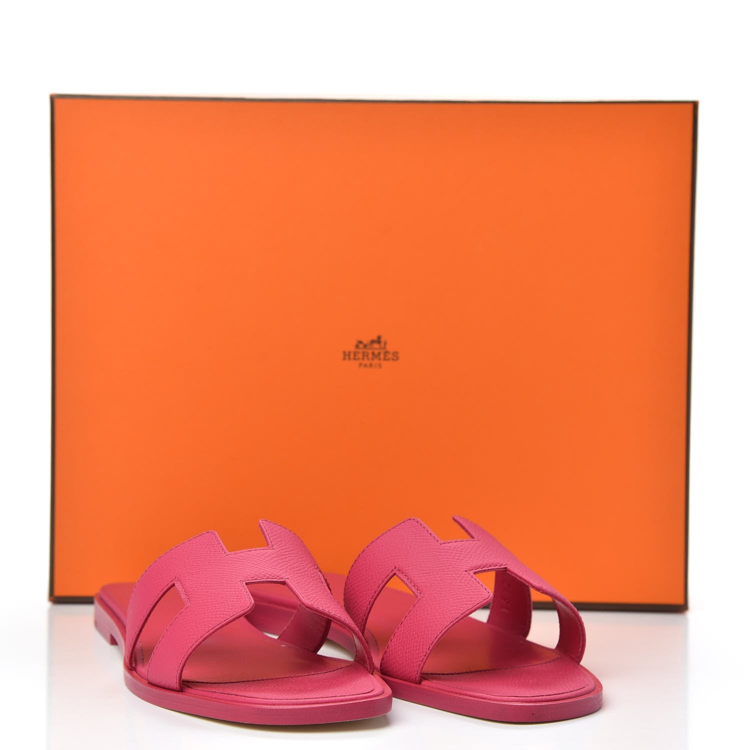 Hermes Epsom Oran Sandals 35.5 Rouge Azalee 9 of 9