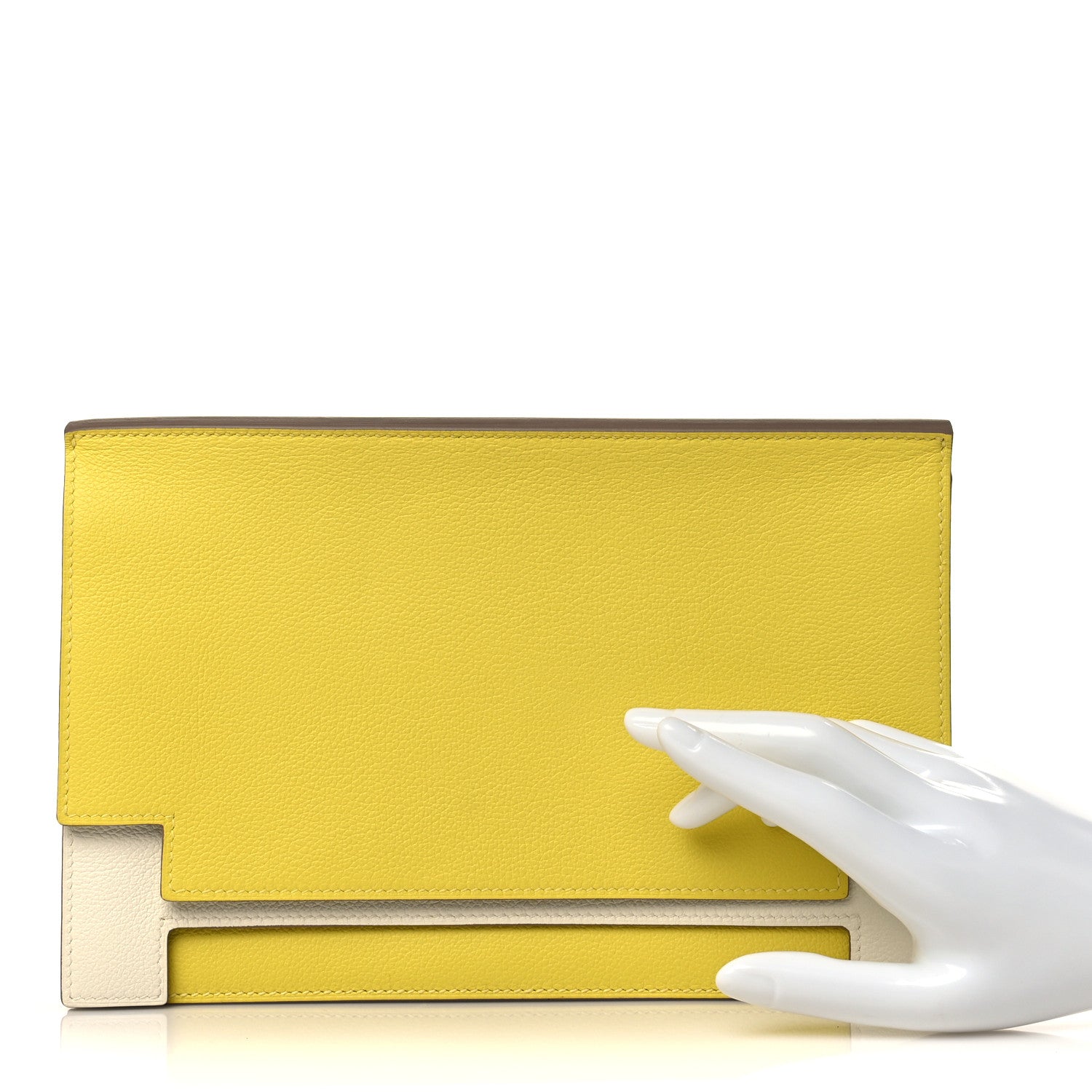 Hermes Evercolor Multiplis Clutch Lime Beton 2 of 7