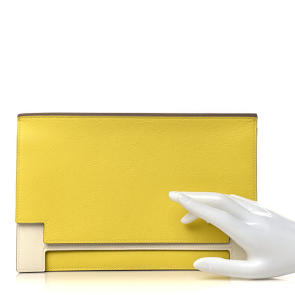 Hermes Evercolor Multiplis Clutch Lime Beton 2 of 7