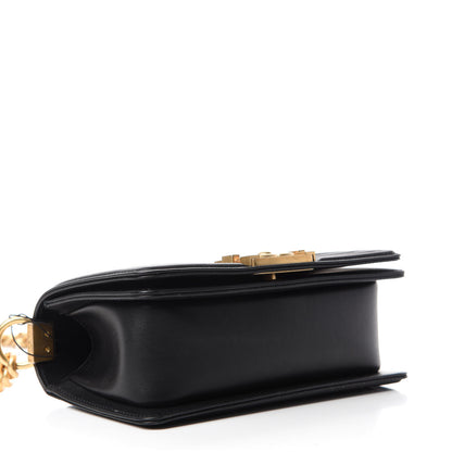 Chanel Calfskin Small Boy Logo Top Handle Flap Black 4 of 13