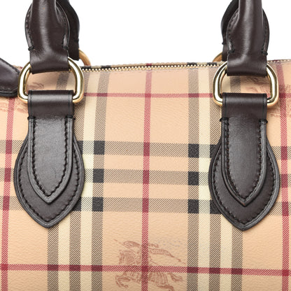 Burberry Haymarket Check Small Chester Bowling Bag Chocolate 10 of 10