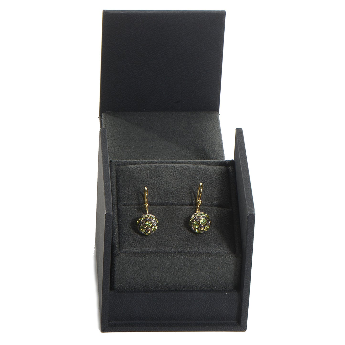 18k Gold 10mm Peridot Drop Earrings