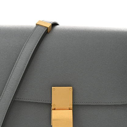 Celine Liege Calfskin Medium Classic Box Flap Bag Grey 9 of 12