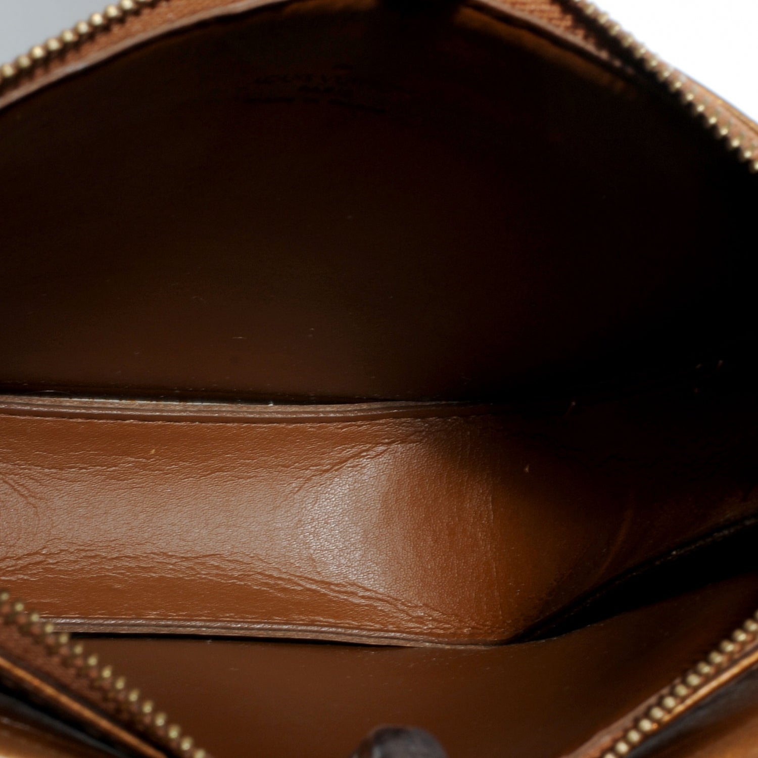 Louis Vuitton Patent Mott Long Strap Bronze 7 of 9