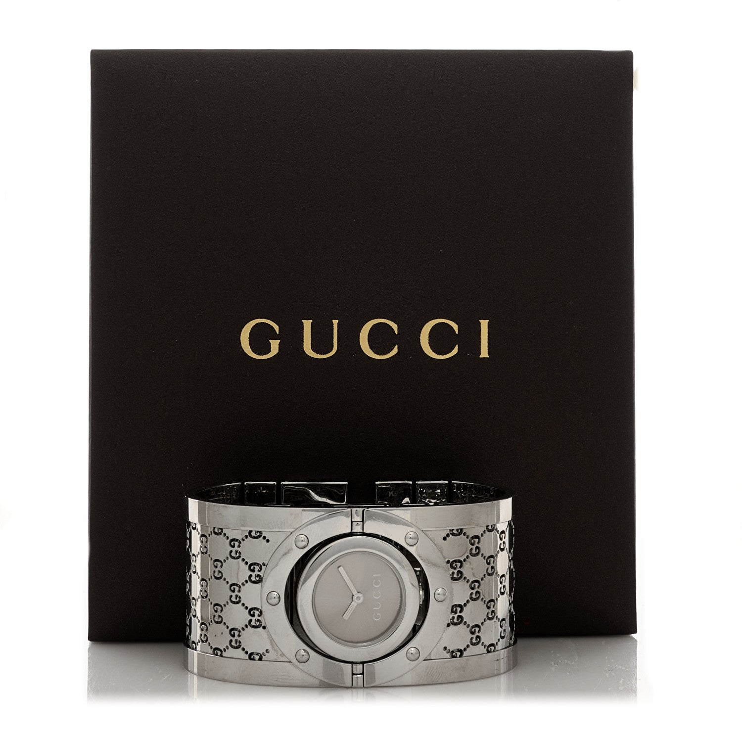 Gucci Stainless Steel 33mm Twirl Quartz Watch Brown 5 of 5