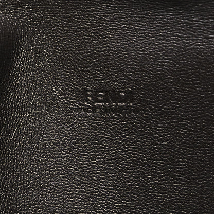 Fendi Vitello Soft F is Fendi Bi-Color FF 1974 Embossed Envelope Pouch Maya Black 6 of 9