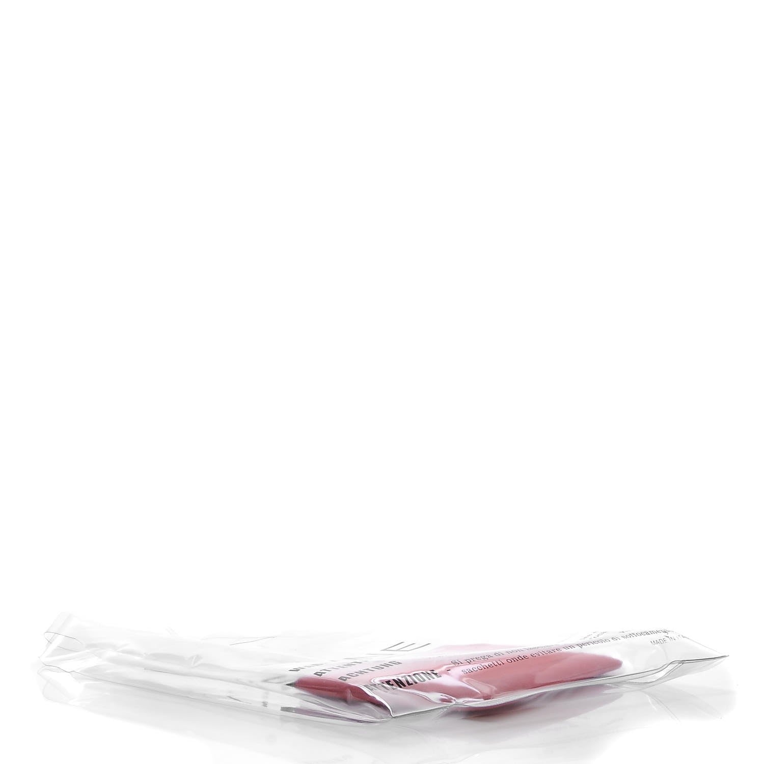Celine Plastic Bag with Cloudy Lambskin Solo Zip Pouch Clutch Pink 4 of 7