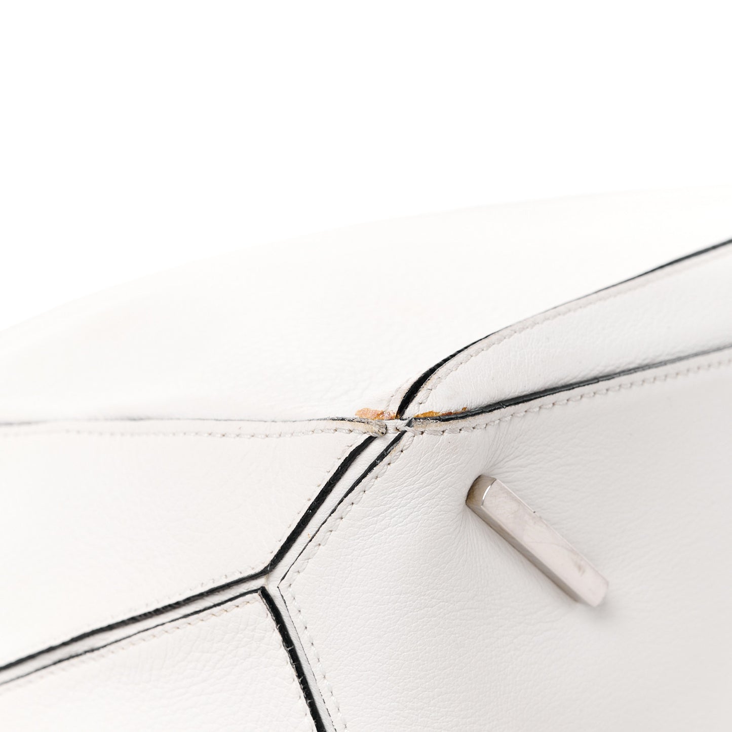 Calfskin Medium Puzzle Bag White