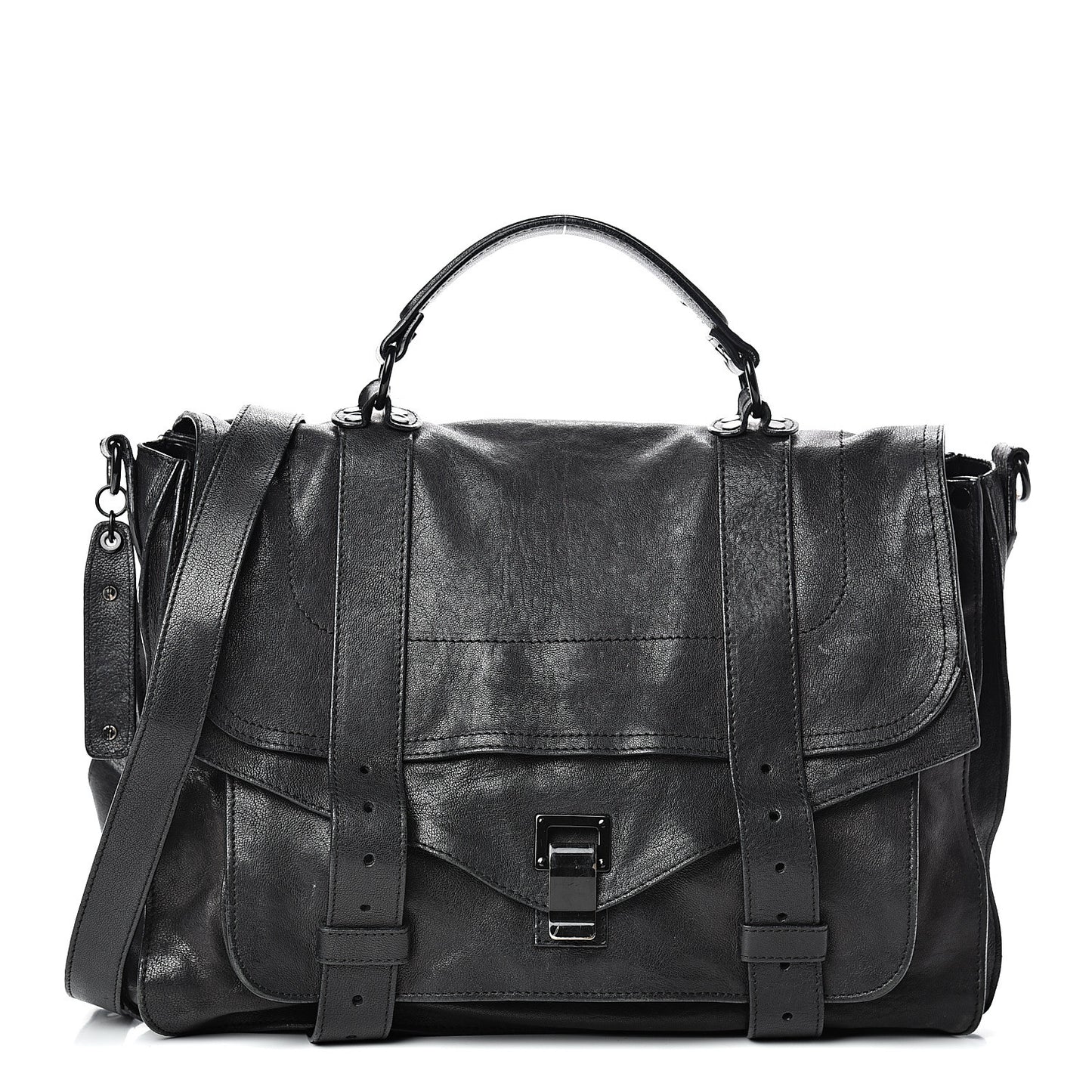 Lambskin Large PS1 Satchel Black