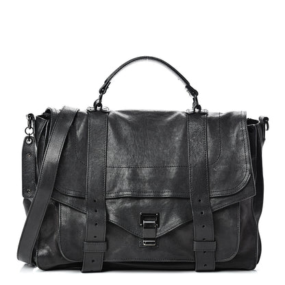 Proenza Schouler Lambskin Large PS1 Satchel Black 1 of 21