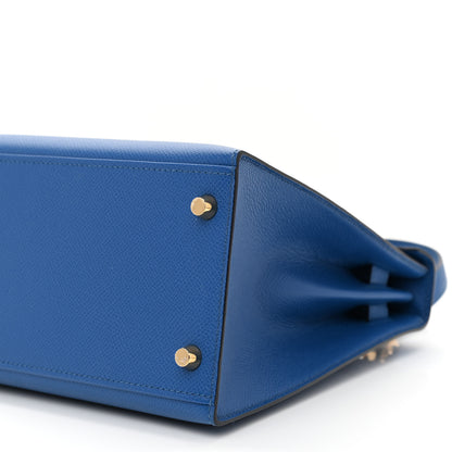 Hermes Epsom Kelly Sellier 28 Bleu France 10 of 11