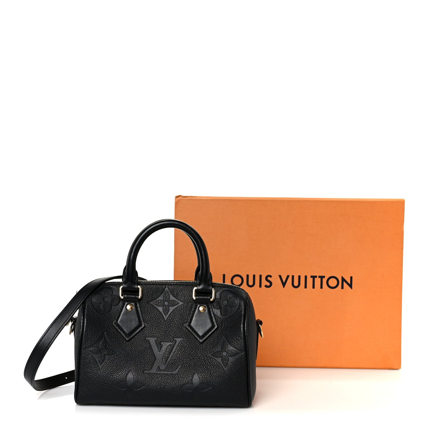 Louis Vuitton Empreinte Monogram Giant Speedy Bandouliere 20 Black 12 of 12