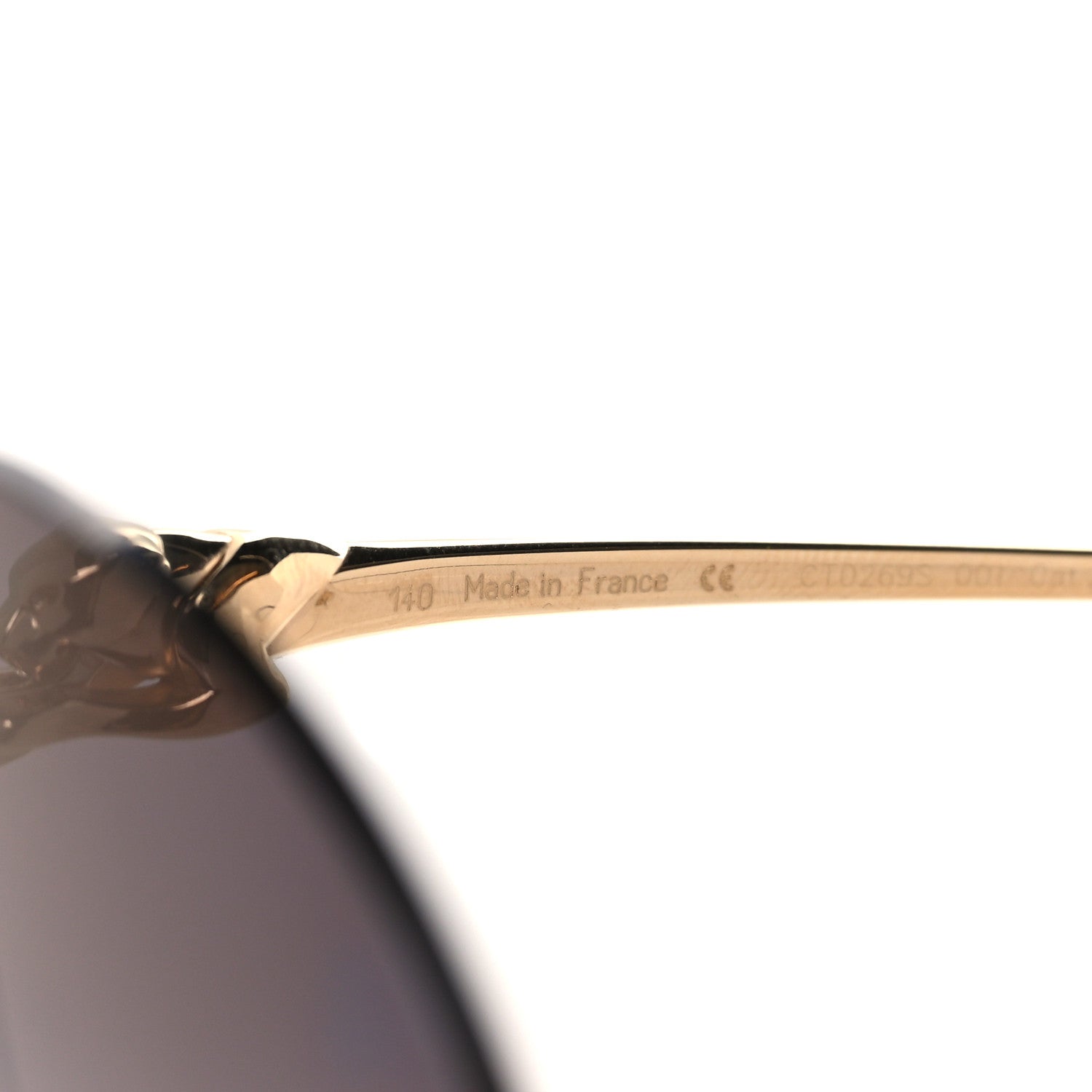 Cartier Panthere De Cartier Aviator Sunglasses Gold 6 of 7