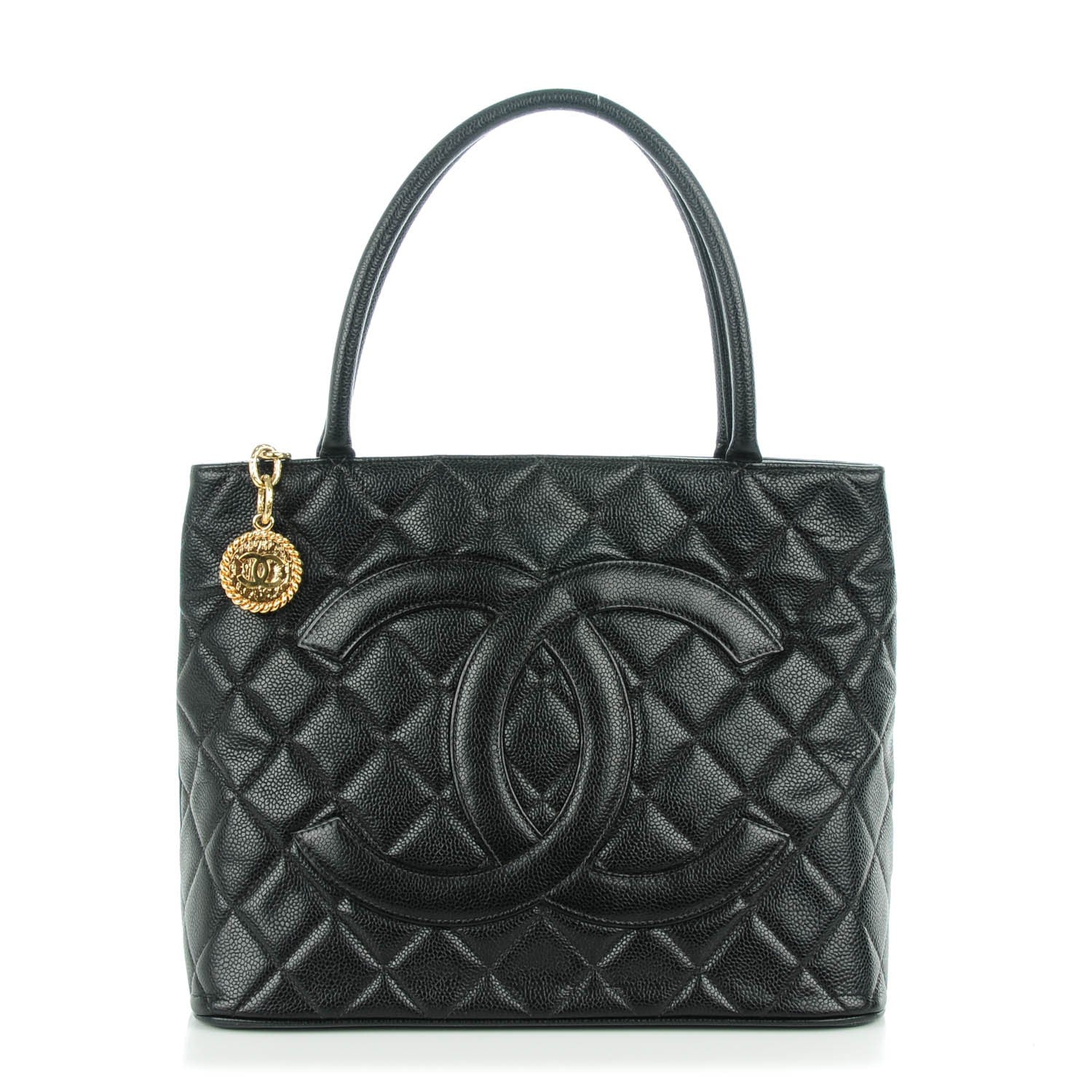 Chanel Caviar Quilted Medallion Tote Black 1 of 8