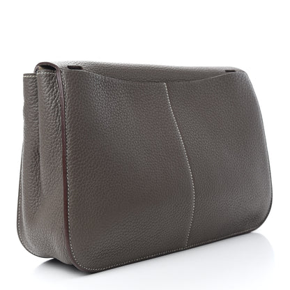 Hermes Taurillon Clemence Halzan 31 GM Etain 4 of 18