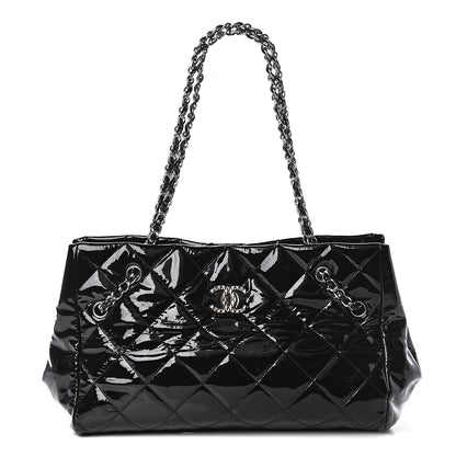Chanel Patent Quilted Medium Cells Tote Black 1 of 12