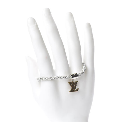 Louis Vuitton Calfskin Mens Charm Friendship Bracelet White 2 of 5