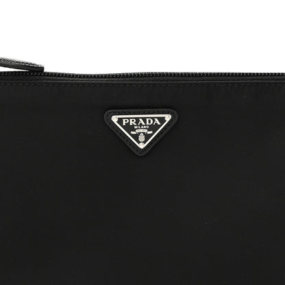 Prada Tessuto Nylon Saffiano Pochette Black 8 of 10