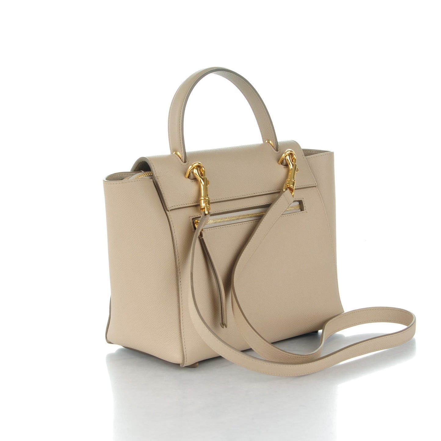 Grained Calfskin Micro Belt Bag Light Taupe