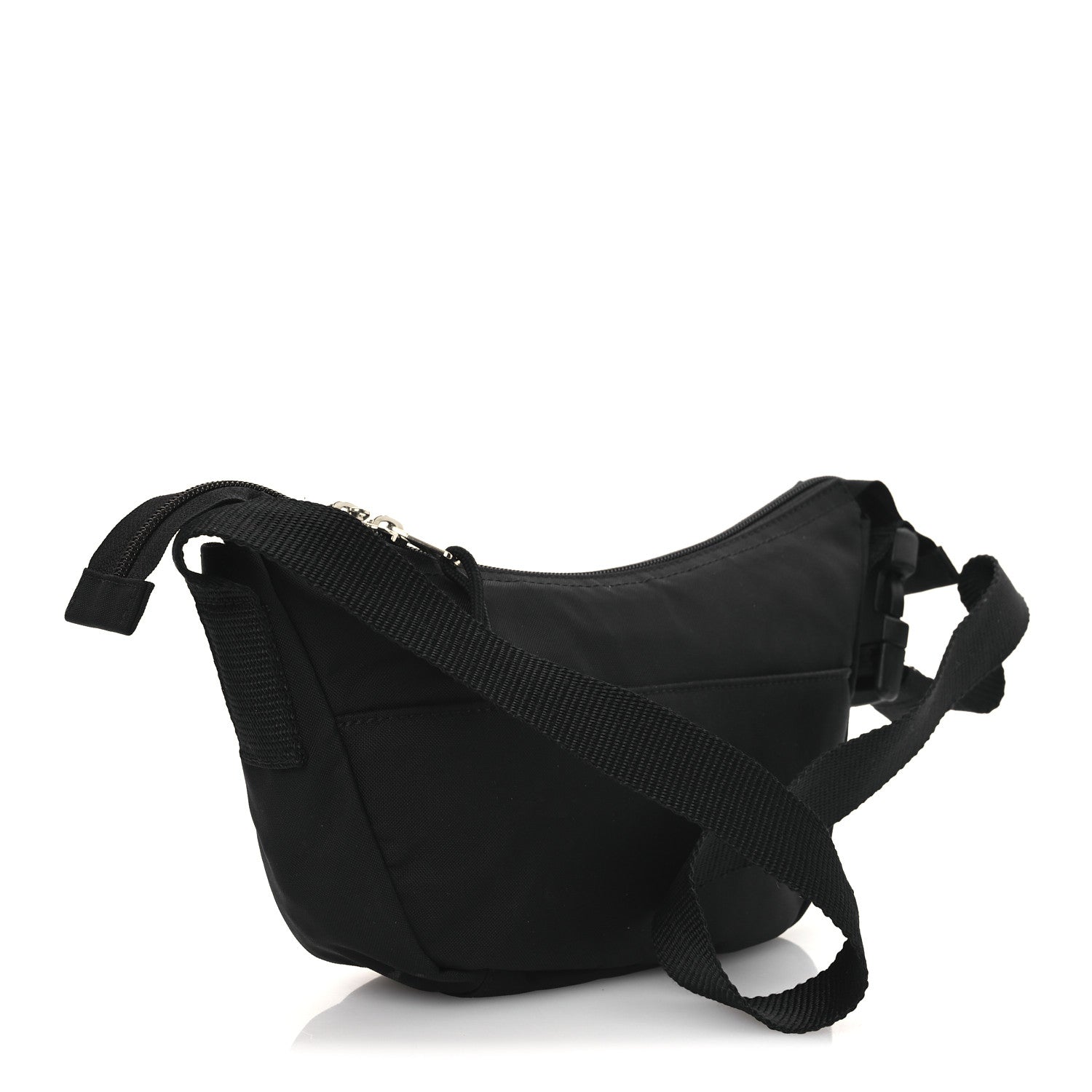 Balenciaga Recycled Sport Nylon Logo Embroidered Wheel Sling Bag Black Pink 3 of 13