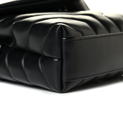 Saint Laurent Calfskin Y Quilted Monogram Toy Loulou Crossbody Bag Black 5 of 7