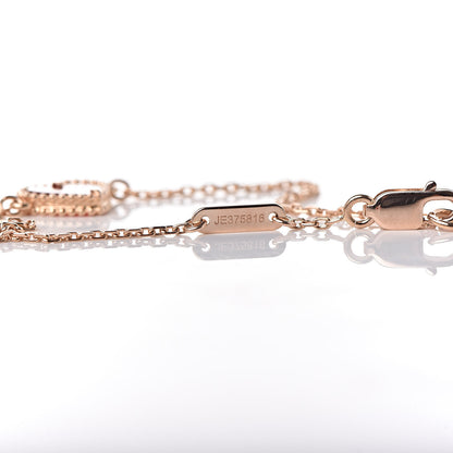 Van Cleef & Arpels 18K Rose Gold Carnelian Sweet Alhambra Heart Bracelet 6 of 7