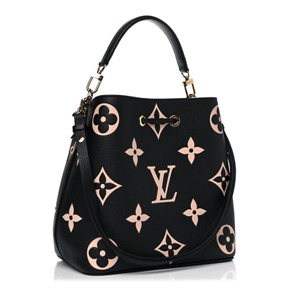 Louis Vuitton Empreinte Monogram Giant Neonoe MM Black Beige 4 of 14